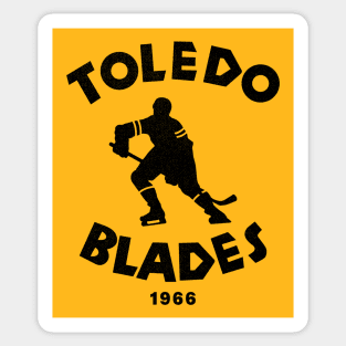 Defunct Toledo Blades IHL Hockey 1966 Sticker